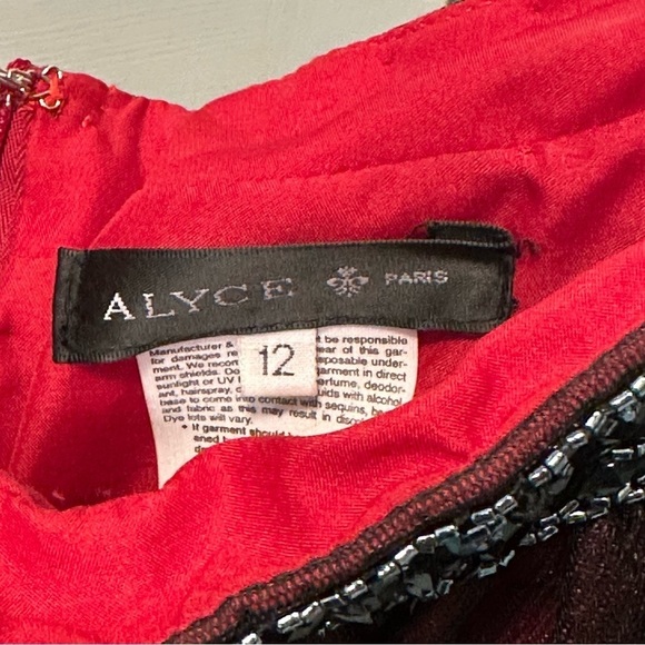 Alyce Paris Homecoming Beaded Sequined Waist Full Tulle Skirt Fairy whimsy goth - Picture 12 of 14